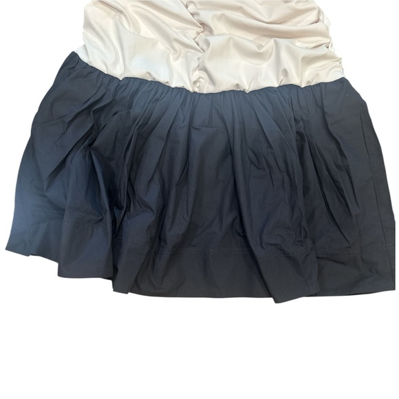 Maeve Anthropologie Twofer Mini Dress Size XL Black White Halter Ruched Front - Picture 4 of 15